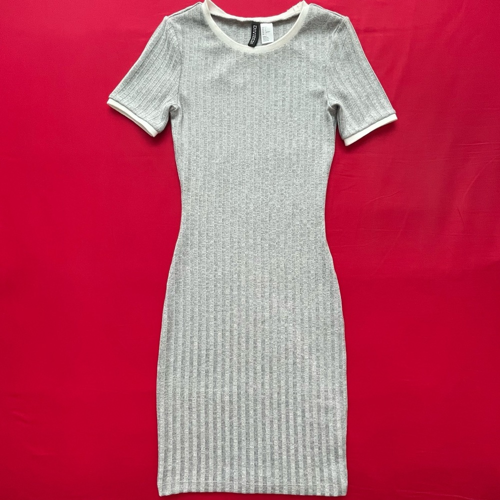 H&M Rib aling Dress in Gray Size US 4